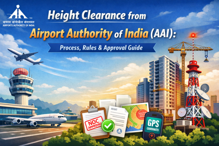 Height clearance from the Airport Authority of India