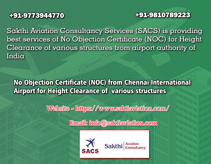 NOC from Chennai International Airport of India