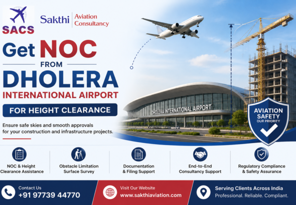 Get NOC from Dholera International Airport for Height Clearance
