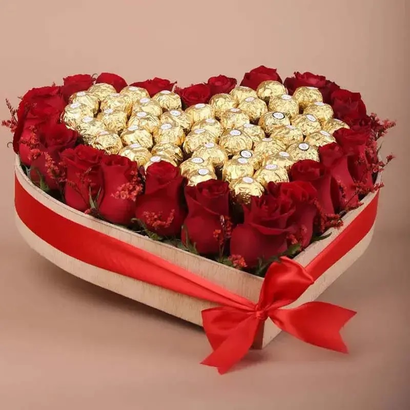 Flower Bouquet with Chocolates